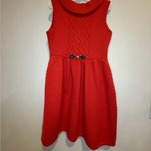 Janie and Jack Scarlet Knit Dress with Bow